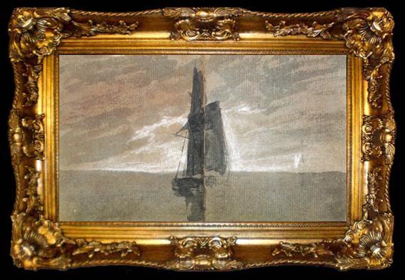 framed  Joseph Mallord William Turner Sailing vessel at sea (mk31), ta009-2